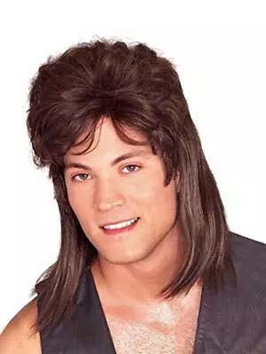 $27.59 • Buy Adult Brown Mullet Joe Dirt Grunge Rocker Costume Wig