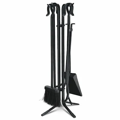 $55.59 • Buy 5 PCS Fireplace Tools Set Iron Fire Place Tool Set Stand Hearth Accessories