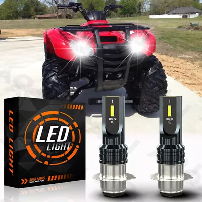 2X LED Headlight H6 Bulbs Light 6000K For Honda Rancher 350 4x4 2x4 ES 2000-2006 • $15.49