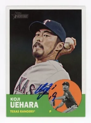 Signed Baseball Card Auto 2012 Heritage Koji Uehara Texas Rangers #370 Japan • $24.97