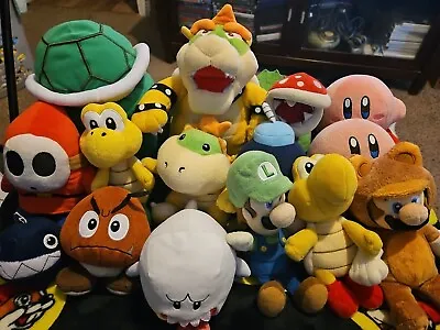 SUPER MARIO BROS Plush LOT OF 16 Nintendo Toad Yoshi Mario Luigi Bowser • $149.99