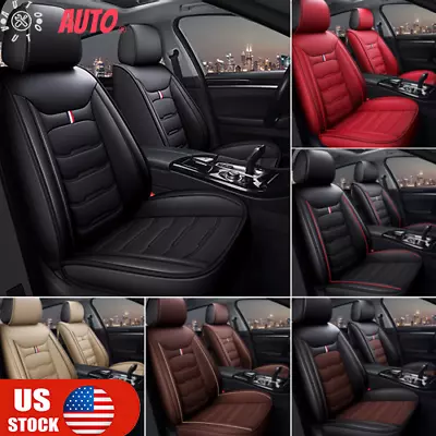 Leather Car Seat Cover 5-Seats For Chevrolet Silverado GMC 1500 2500HD 3500HD  • $70.99