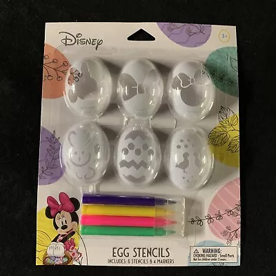 Set Of 6 DISNEY Minney Mouse Stencils For Easter Eggs New NIP With Markers! • $5.60