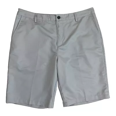 Adidas Climalite Shorts Mens 36 Gray Casual Performance Golf Chino 10  Inseam • $14.97