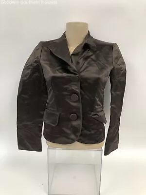 Moschino Women's Chocolate Brown Jacket - Size 4 With COA • $12.99