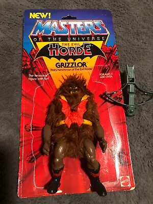 Black Grizzlor Variant 1985 100% Complete Motu Masters Figure With Full Cardback • $150