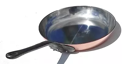 Vintage 11inch French Round Copper Frying Pan Made In France Mint Tin Lining 4lb • $155