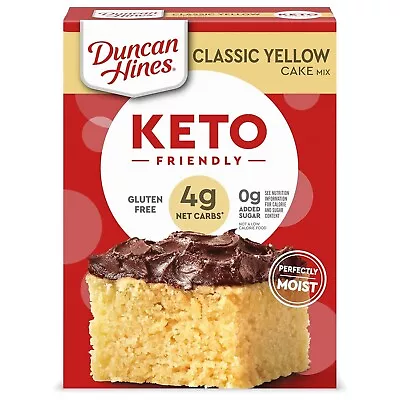 Duncan Hines Keto Friendly Classic Yellow Cake Mix Gluten Free Zero Sugar Adde • $8.99