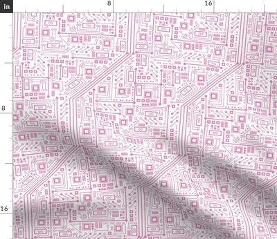 $16 • Buy Girl Computer Nerd Geek Robot Circuit Engineer Spoonflower Fabric By The Yard