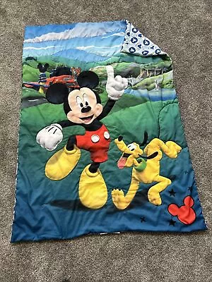 Disney Mickey Mouse Goofy Pluto Double Sided Quilt Blanket 54 X 40- No Flaws-SFH • $15