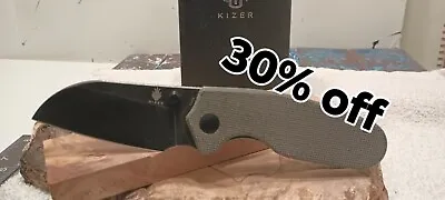 Kizer Cutlery Towser S Liner Folding Knife 3  154CM Steel Blade Micarta Handle • $47.99