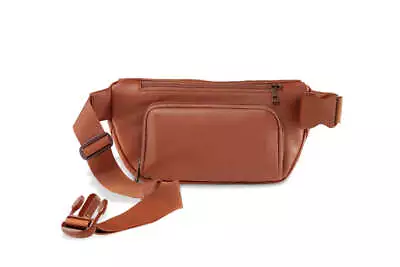 Kibou Vegan Leather Diaper/Nappy Bum Bag - Brown • $152.99