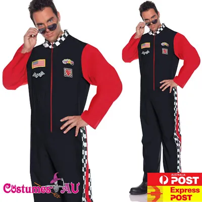 Mens Adult Racing Costume Racer Sport Driver Super Car Grid Jumpsuit  • $26.22