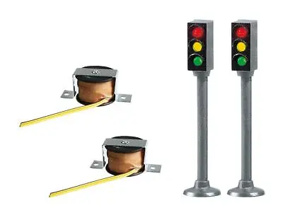 Faller Car System 161656 - H0 2 LED Traffic Lights With Stopp-Stellen - New • £77.24