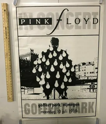 $179.94 • Buy Vintage 1990 Amsterdam Concert Poster - Pink Floyd Goffert Park Roger Waters 