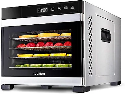 Ivation 6 Stainless Steel Tray Food Dehydrator Dehydrator Machine For Snacks • $81.48