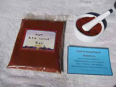 HATCH NEW MEXICO  HOT  RED CHILE POWDER   8 OZ  Fresh!  USA SELLER  FREE SHIP • $11.89