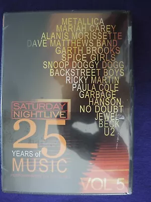 Saturday Night Live SNL 25 Years Of Music Volume 5 DVD Metallica Mariah Carey • $16.95