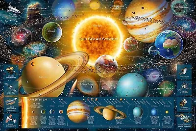 Jigsaw Puzzle Space Odyssey Planets Nebulas Comets Huge 5000 Piece NEW 60  X 40  • $125