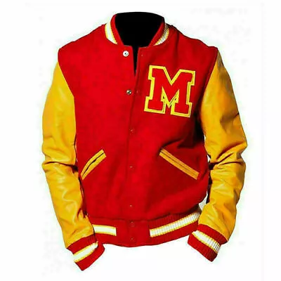 Men's MJ Thriller Michael Jackson Red M Logo Wool Varsity Letterman Jacket  • $78.99