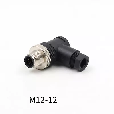 M12 Sensor Connector 4/5/8/12 Pin Male/Female Straight/Right Angle Plug 0cn PG7 • £160.29