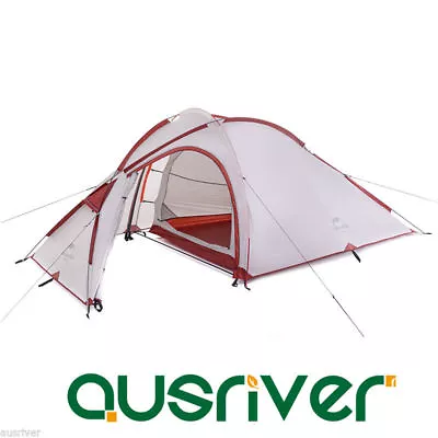 Light 1-3 Person Silicone Nylon Double Layer Camping Tent Hiking Outdoor Cycling • $269.99