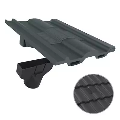 £54.99 • Buy Grey Castellated Roof Tile Vent & Adapter, Marley Ludlow Redland Sandtoft
