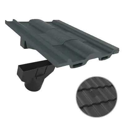 Grey Castellated Roof Tile Vent & Adapter Marley Ludlow Redland Sandtoft • £54.99