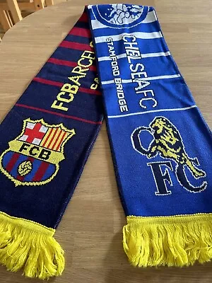 Champions League Barcelona Vs Chelsea Scarf Football Memorabilia Collectible • £5.99