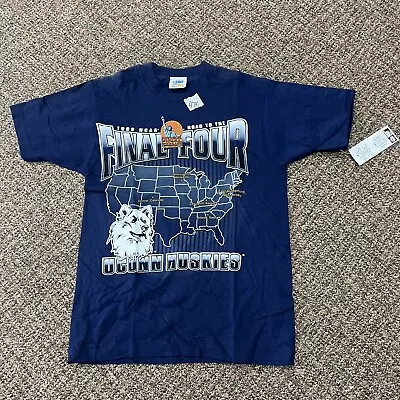 Vintage UConn Huskies Final Four Basketball T Shirt Size M Single Stitch NOS • $49.99