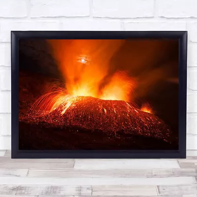 Volcano Eruption Fournaise Lava Magma Fusion Wall Art Print • $72.10