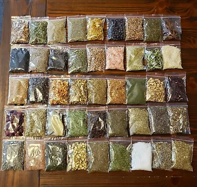 $7 • Buy Wiccan Potion Spell Crafting Dried Herb Flower Botanical 7x10cm Bag YOU CHOOSE 