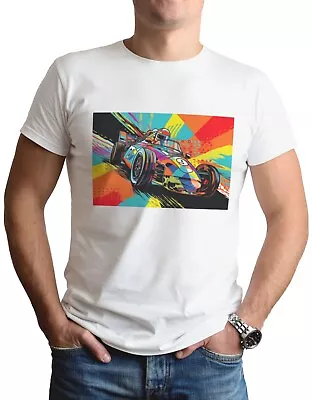 Classic Car T-Shirt Race Motor Racing Pop Art Cars Petrolhead Abstract Cool Gift • £6.99