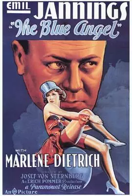 THE BLUE ANGEL Movie POSTER 27 X 40 Marlene Dietrich Emil Jannings A • $24.95