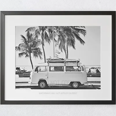 Retro VW Camper Van Volkswagen Vintage Classic Cars Premium Art Print • $59