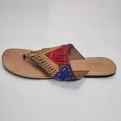 Dolce By Mojo Moxy Multi Color Boho Inspired Thong Sandals Womens Size 10M • $14.71