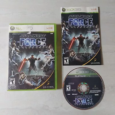 Star Wars: The Force Unleashed- CIB!  (Microsoft Xbox 360 2008) • $9.99