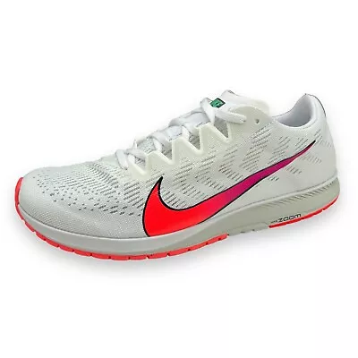 Nike Air Zoom Streak 7 Mens Size 9.5 Crimson Hyper Jade Running Race Shoes • $44.99