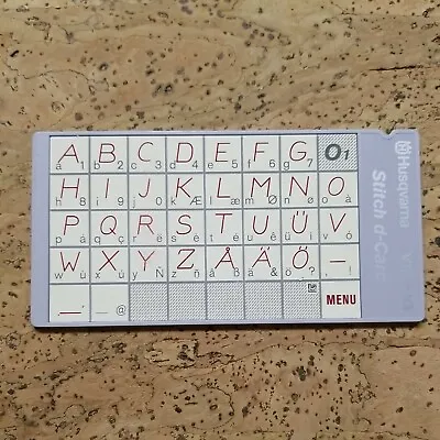 Husqvarna Viking Stitch D-Card O1 Block Alphabet Letters Designer II Card Only • $26.95