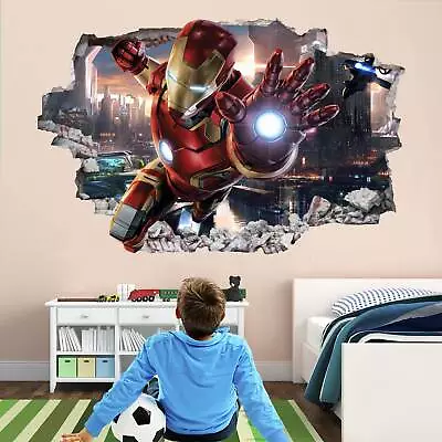 Marvel Iron Man Wall Art: Superhero Decal Sticker Mural Poster Print • £3.99