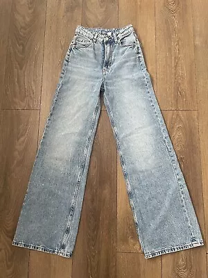 H&M Divided Wide Leg Jeans Size 32 Uk4 • £6