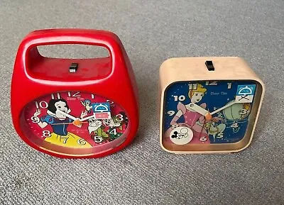 $79.99 • Buy Vintage SEIKO Disney Time Alarm Clock Snow White Cinderella JAPAN Mid Century