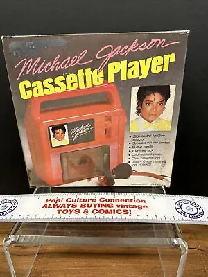 1984 NOS Michael Jackson Red Vanity Fair ERTL Cassette Player Headphones Unused • $149.95