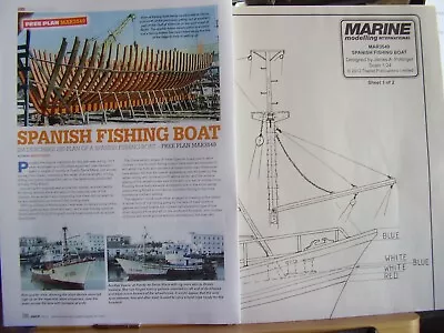 Original Model Boat Plans Spanish Fishing Boat 2012   Free Uk Post • $12.62
