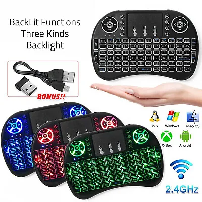 Wireless Mini Keyboard Remote Control Touchpad Smart TV Android TV Box PC 2.4GHz • $8.75