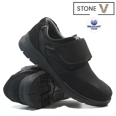 Mens Memory Foam Shoes Wide Fit Easy Touch Walking Orthopaedic Casual Formal New • £11.95