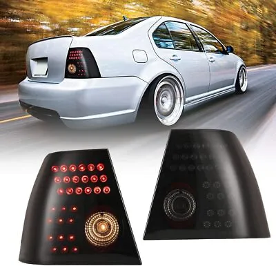 For 1999-2004 Volkswagen VW Jetta LED Tail Lights Lamps Black Smoke Lens 2PCS • $125.99