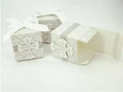 Baptism Christening Communion Confirmation Favour Box Chocolate Bomboniere X 10 • $8.95