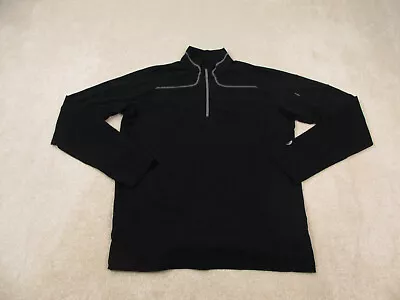 Mountain Hardwear Sweater Mens Large Black Pullover Outdoors Hiking Zip Up Adult • $28.88