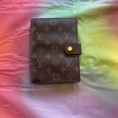 Authentic Louis Vuitton LV Diary Planner Cover Agenda PM Brown Monogram Pari • $145